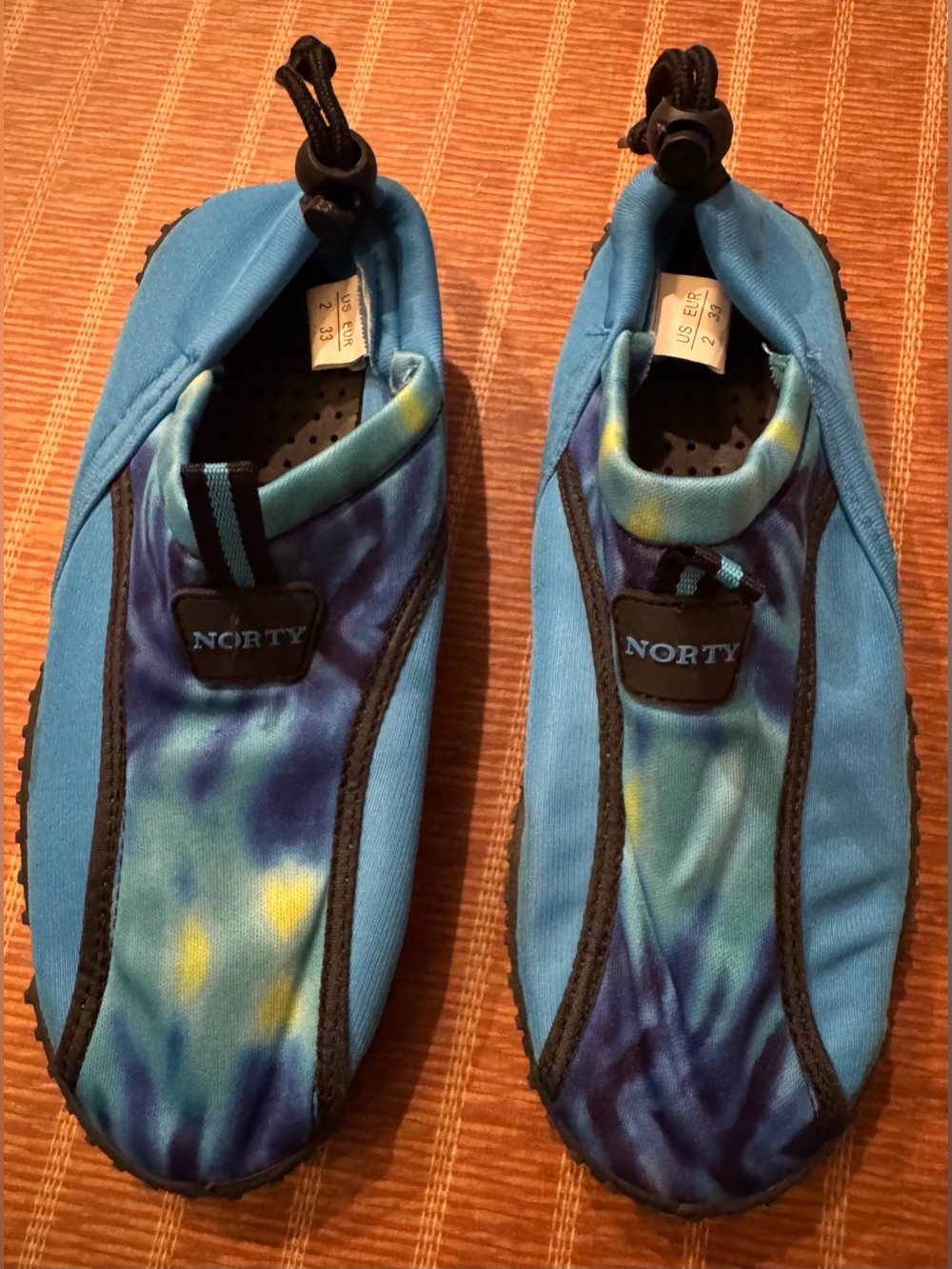 NOR Kids Blue Tie-Dye Water Shoes